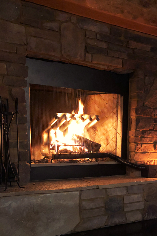 Fireplace A Crackling Fire